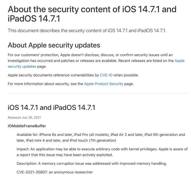 台儿庄苹果手机维修分享iOS 14.7.1 正式版更新内容及升级方法 